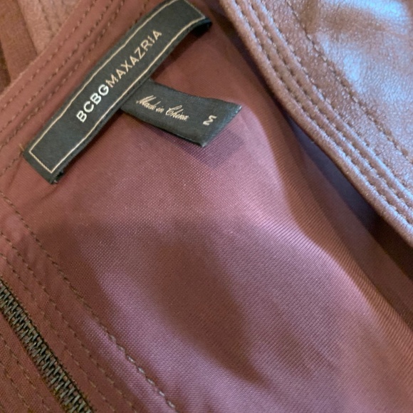 BCBG Max Azria Knit & Faux leather sheath dress - Picture 3 of 3